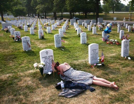 Memorial Day Images Woman at Grave