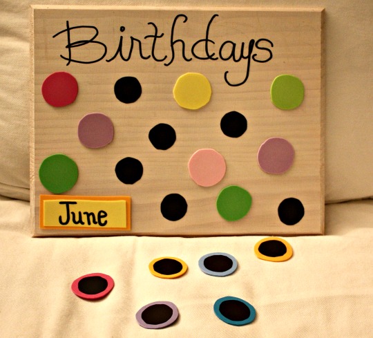 Family Birthday Board