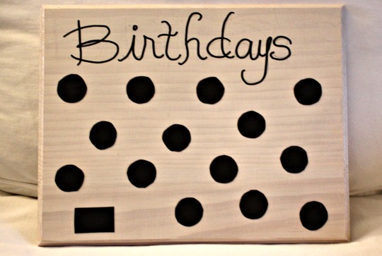 Family Birthday Board