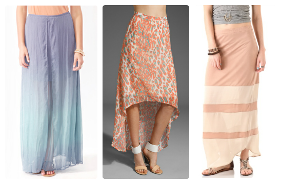Hi lo maxi skirt
