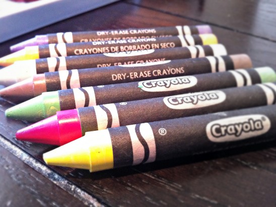 Crayola dry erase crayons
