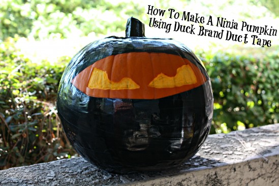 Stick Or Treat - Ninja Pumpkin Pattern with Duct Tape